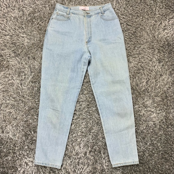 Women’s Vintage Emerald Club High Waisted Mom Jeans Size 12 Petite Light Wash - Picture 2 of 15